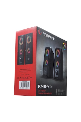 Rampage Rms-x9 2.0 Rgb Işıklı Multimedia 5v 30db Gaming Oyuncu Speaker