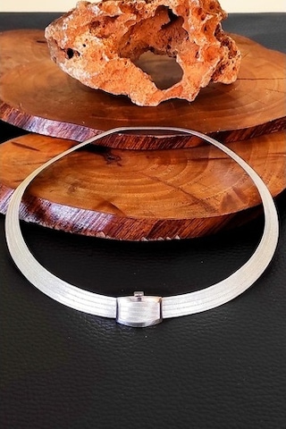 Gümüş Trabzon Hasırı Takımı Yüzük Küpe 5 Sıra Kolye Ve 11 Sıralı