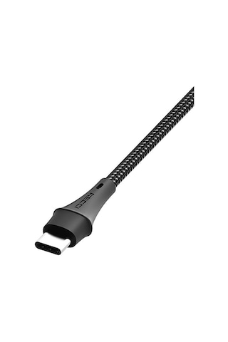 Recci RTC-N19C Genbu Serisi USB-A to Type-C 3A Hızlı Şarj Özellikli Şarj ve Data Kablosu 1M Siyah