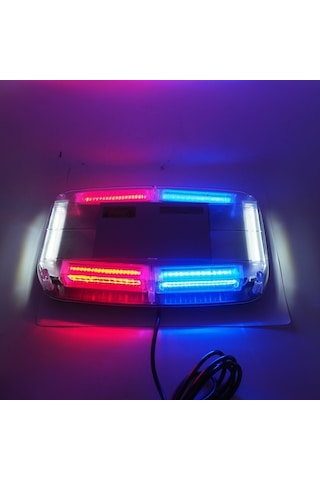 Çakarlı Tepe Lambası Mıknatıslı Kırmızı-beyaz-mavi 24w 12-24v /   L