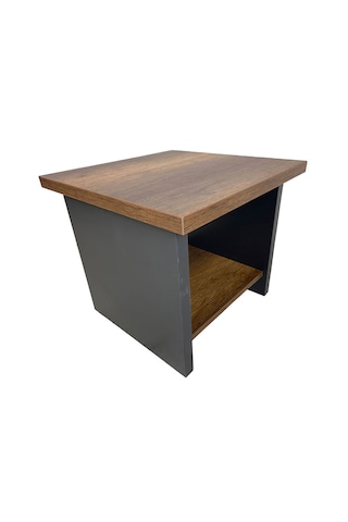 Goldsit Standart Sehpa 50 50 Cm Barok - Antrasit Ahşap