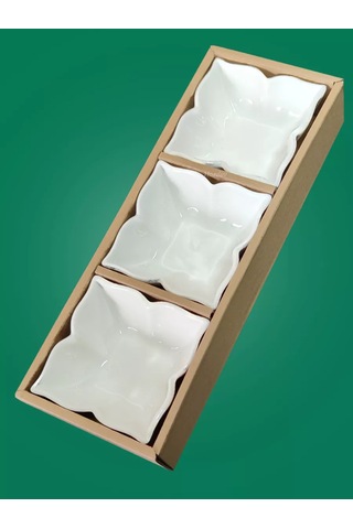 Hazdev Seramik Beyaz Sosluk Servisi Ve Sunumu İçin Set 247501230 Beyaz