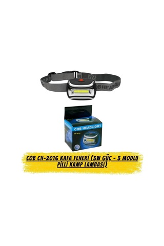 Cob Ch-2016 Kafa Feneri 3w - Geniş Açılı 3 Modlu Kamp Ve Balık