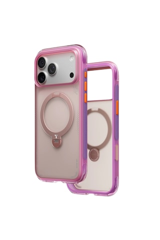 Torras Apple iPhone Uyumlu 17 Pro Max O Stand Spin Air Serisi Magsafe Kılıf Pembe