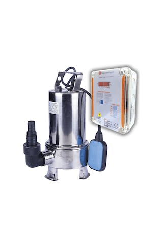 Varan Qds 750dw-ss Paslanmaz Koruma Panolu Pis Su Dalgıç Pompa 1 Hp/ 0.75 Kw, Monofaze 220 V, 10 Mss