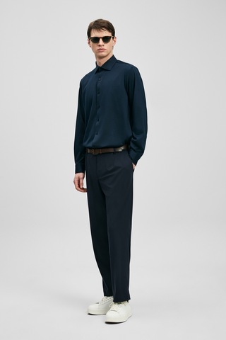 Lufian Calep Smart Erkek Chino Pantolon Slim Fit Lacivert Lacivert 111190357100200