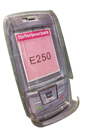 E250 Uyumlu Telefon Koruyucu Şeffaf Mika Kapak 0