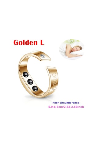 Altın L Horlama Önleyici Yüzük - Altın Kaplama, 3 Anti-horlama Boncuğu İle Rahat Akupresür Cihazı, Nefes Alma Ve Uyku Desteği İçin, 4 Boyutta Mevcut