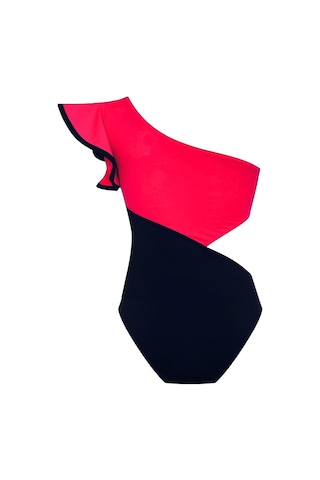 Deep Beach Kolu Volan Detaylı Asimetrik Mayo Db200743m 001