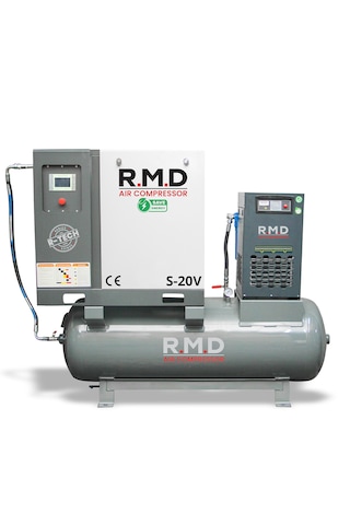 R.m.d Kompresör 20 Hp 500 Lt Depo Üstü İnvertörlü Vidalı Hava Kompresör Seti Üıs-20v