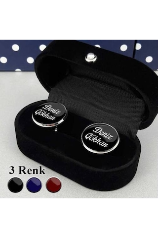 İsim Yazılı Kol Düğmesi Damatlık  Kol Düğmeleri
