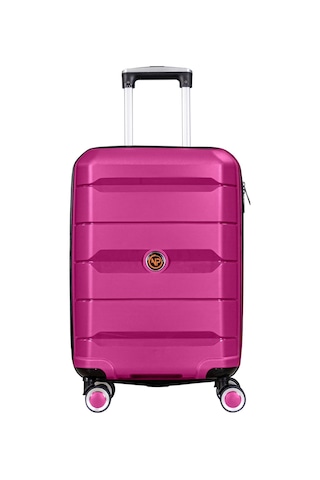 Npo Diamond Pp Polipropilen Küçük Kabin Boy Kırılmaz Valiz - Fuşya