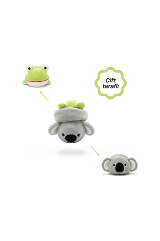 Kızılkaya Çift Taraflı Kurbağa Koala Peluş Oyuncak 23 Cm 2505152 Çok Renkli