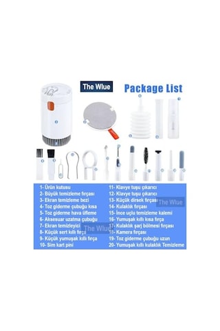 20in1 Bilgisayar, Laptop, Klavye, Telefon, Kulaklık Airpod Temizleyici Fırça Kit Temizleme Seti