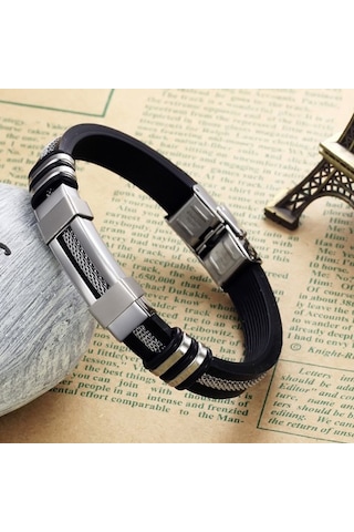 Ehediye Chavin Burgu Çelik Kauçuk Çelik Erkek Bileklik Dd94 Çok Renkli