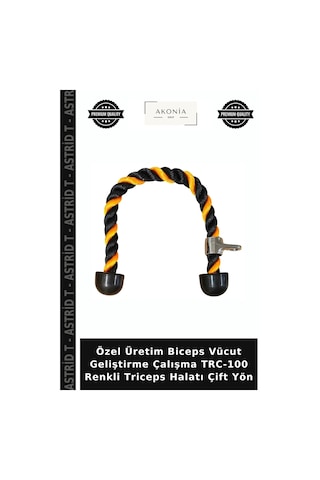 Özel Üretim Biceps Vücut Geliştirme Çalışma Trc-100 Renkli Triceps Halatı Çift Yön