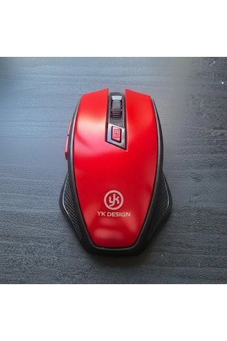 Kırmızı Renkli Baş Parmak Destekli Ergonomik Sessiz Kablosuz Mouse Usb Alıcılı, Ofis Ve Oyun İçin Konforlu Diğer