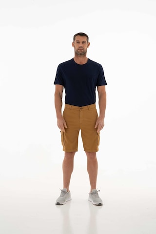 AR-MA Arma Erkek Kargo Cepli Regular Fit Parça Boyama Kısa Şort Y25505278401 Kahverengi