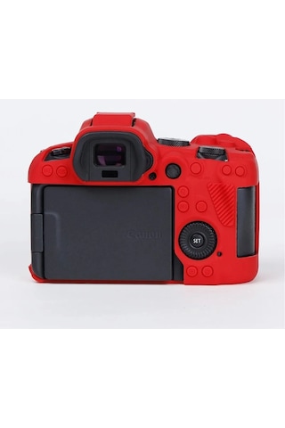 Mettzchrom Canon Eos R6 Mark Iıı Uyumlu Silikon Koruyucu Kılıf Kırmızı