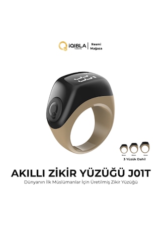 Iqibla Smart Ring J01T Jood Lite Akıllı Zikir Yüzüğü Camel Bej