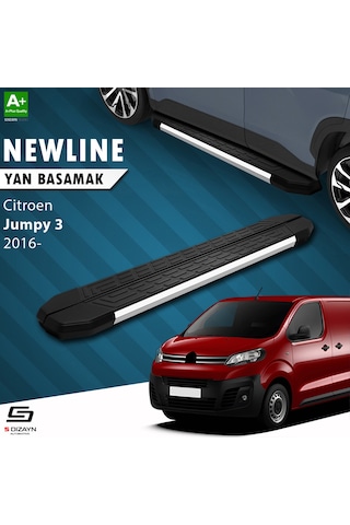 S-dizayn Citroen Jumpy 3 Uzun Şase Newline Krom Yan Basamak 243 Cm 2016 Üzeri A+ Kalite