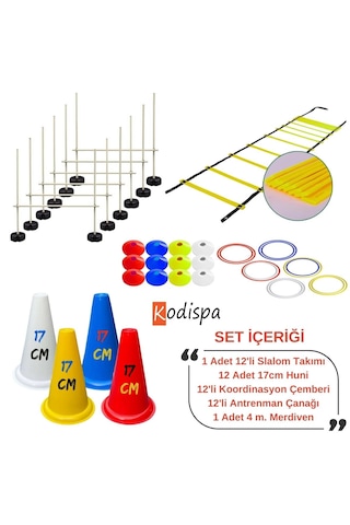 Kodispa Slalomlu 17cm Hunili Full Antrenman Seti Çok Renkli