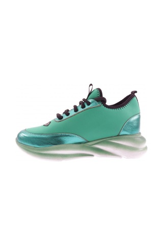 Dgn 311 Kadin Kalin Taban Yazi Detayli Sneakers Ayakkabi Çimen Yeşili