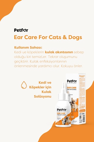 Kedi Ve Köpekler İçin Kulak Bakım Damlası 50 Ml