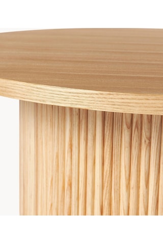 Nare, Yuvarlak Modern Çıtalı Orta Sehpa, Natural