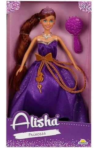 0835 Sun-rst-sıs-mnk Alisha Prenses Uzun Saçlı Aksesuarlı Bebek Set 29 Cm 3renk -sunman