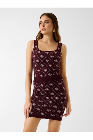 Guess Sarah 4g Büstiyer Triko Kadın Bordo Triko W4br0cz3jd2-f4t5