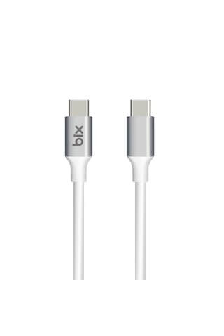 Bix Bx200cc 100w 5gbps Usb-c Hızlı Şarj Data Kablosu 2 Mt Beyaz Beyaz