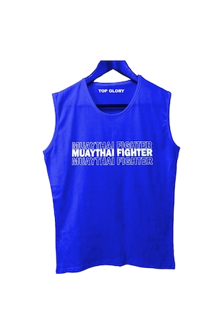 Top Glory Muay Thai Fighter Baskılı Kolsuz Sporcu T-shirt Tank Top Sporcu Fitness Atlet
