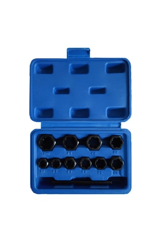 Suofeng 11 Parça Altıgen Soket Paslı Ve Hasarlı Civata Sökme Seti, 3/8 İnç Sürüş İçin Pratik Bakım Aracı, Taşıma Kutusu Dahil