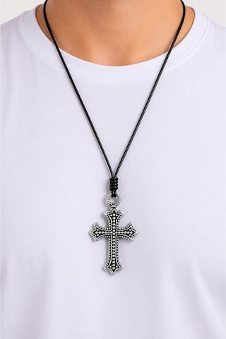 Kore İp Askılı Ve Krom Çelik Kaplamalı Unisex Tribal Kolye Kkrm-03 Gümüş9