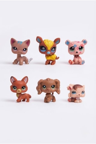 Pet Star Little Sevimli Minişler 6'lı Miniş Oyuncak Seti Hayvan Figür ve Aksesuarları 3046A22