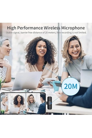 Bluetooth Mikrofon Type-c Ikili Kablosuz Yaka Mikrofonu