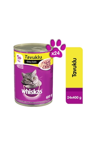 Whiskas Tavuklu Konserve Yetişkin Kedi Maması 24 x 400 G
