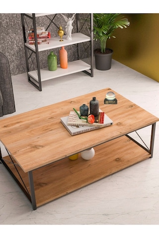 Reyo Falez Orta Sehpa Double Minimalist Ceviz