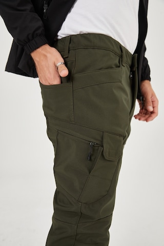 Camp Scoutland Camp591 Outdoor Softshell Su ve Rüzgara Dayanıklı içi Polarlı Kışlık Erkek Taktik Pantolon - Haki