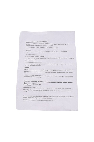 Trendooze Homyl Elektronik Kod Dolabı, Geleneksel Tarifle Kilidli Tarif Edildiği Gibi