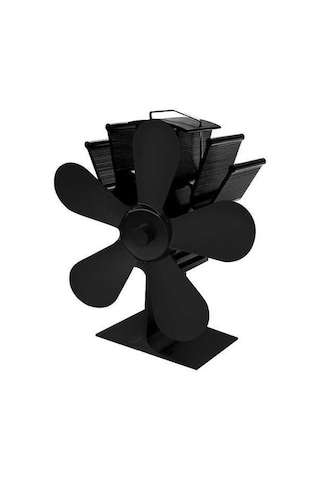 Pazly 5 Isı Çalışan Odun Sobası Fanı Ahşap Kütük Brülör Şömine Dostu Yedek Fan