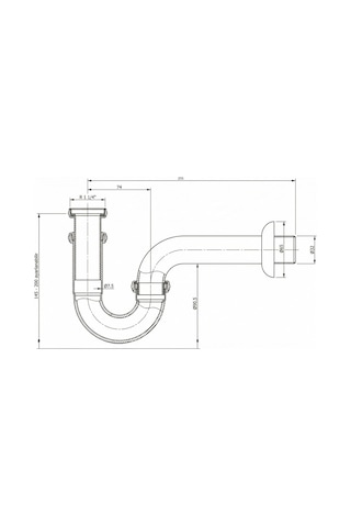 Ideal Standard U Sifon - Parlak Krom-süzgeç Hariç 1/4 - 25 Cm.