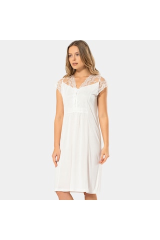 Türen 3296 Kadın Lohusa Gecelik Krem