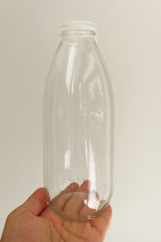 Afracam Süt Ayran Şişesi Şeffaf 1000 Ml Kapaklı Cam Şişe 15 Adet