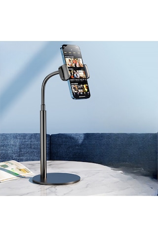 360 Ayarlı Metal Standlı Masa Üstü Metal Gövde Telefon Tutucu Telefon Standı