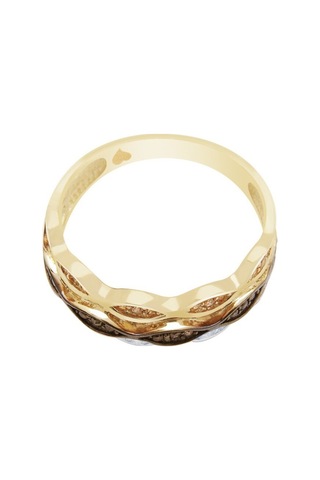 Diamond Line - Gülaylar - Sarı Beyaz Altın 14 Ayar Trend Renkli T