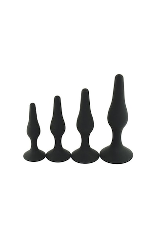 X-sense Siyah 4 Farklı Model Ve Ölçülerde Anal Plug Set