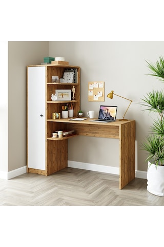 Roma Raflı Çalışma Masası , Çalışma Ofis Masası Sol Dolaplı