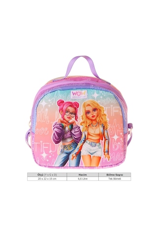 Wow Generation Star Desenli Pembe - Mor Renkli Kız Çocuk Isı Yalıtımlı Okul Beslenme Çantası - W6035